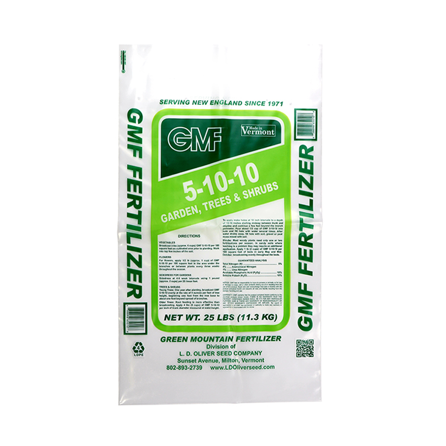 Printed bags, made of plastic for fertilizers