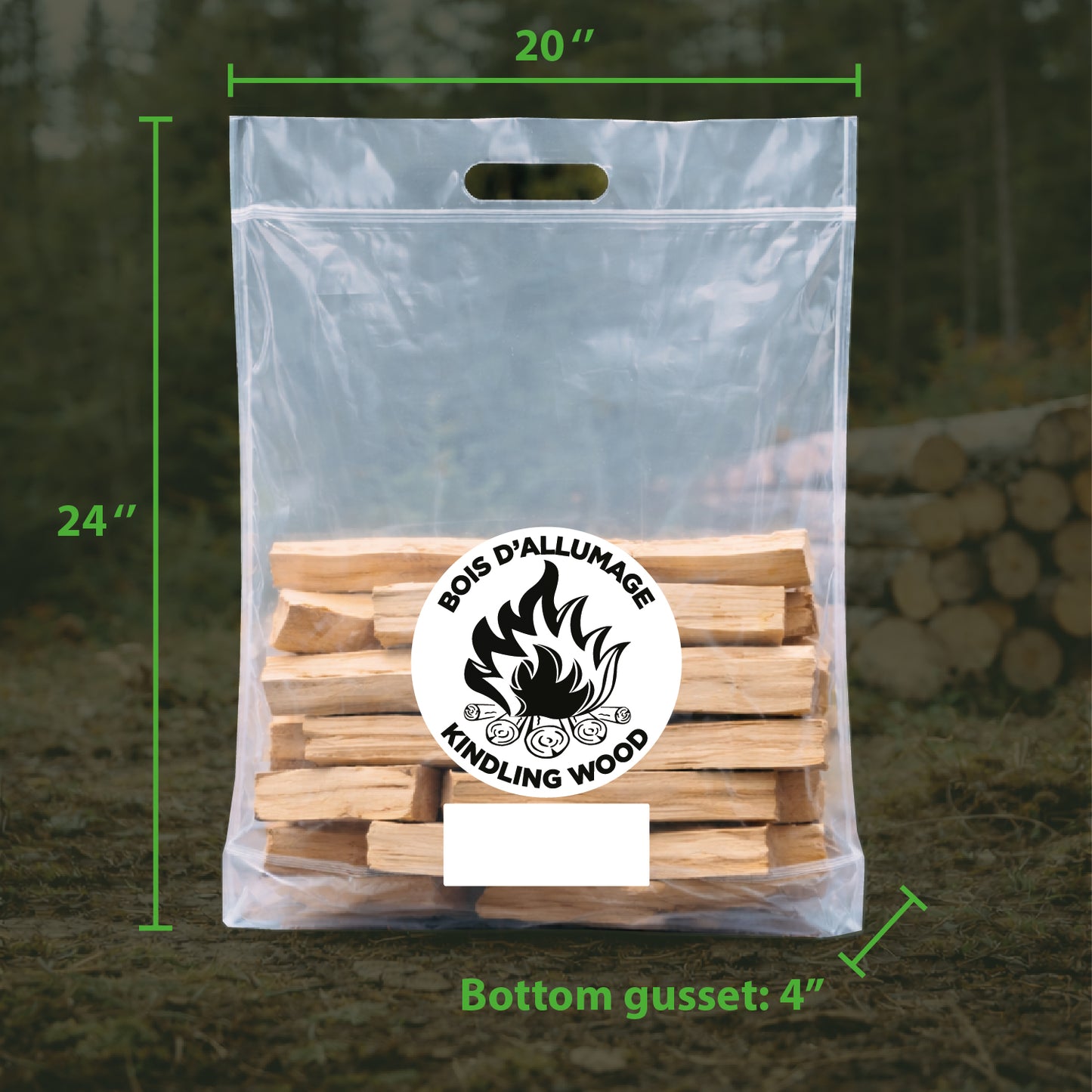 Sacs Bois d’allumage – Format économique | Orca Emballages