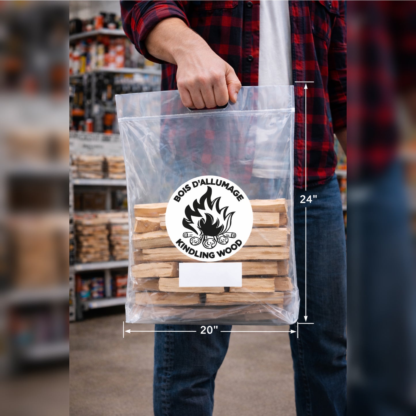 Sacs Bois d’allumage – Format économique | Orca Emballages