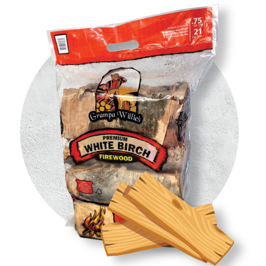 Sac pour bois de chauffage avec bûches, utilisé pour l'emballage et la livraison, Orca Québec