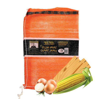 Sac de filet orange pour l'emballage de légumes et fruits, Orca Québec