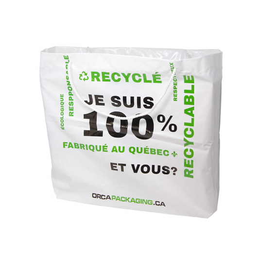 Sacs de plastique avec cordes en coton